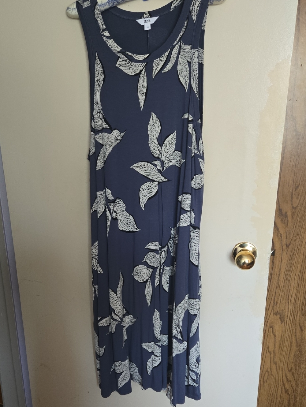 Penningtons Navy Blue Floral Print Midi Dress